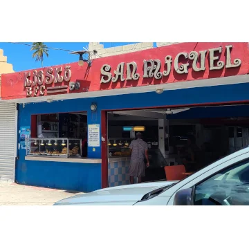 The front of San Miguel kiosk #59 in Luquillo Puerto Rico.